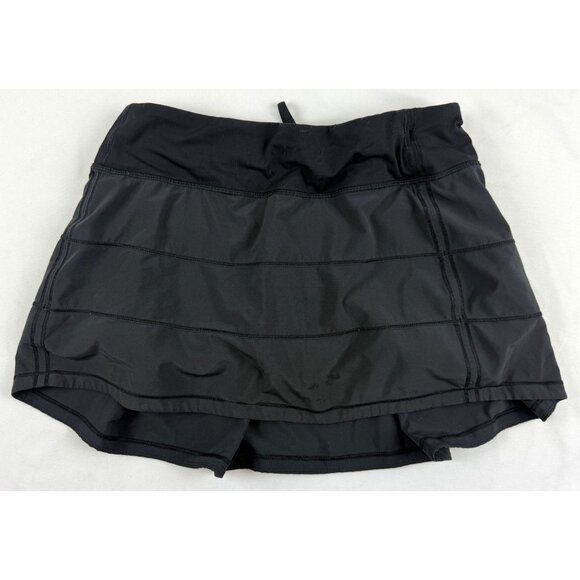 Lululemon Pace Rival Skirt Skort (Regular) *4-way Stretch 13" Black LW8A78 Sz 4 - Picture 3 of 9